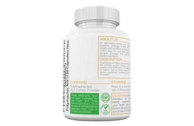 Foto 3 | Suplemento Samsara Herbs Polyrhachis Black Ant Extract 120 Cápsulas - Venta Internacional.