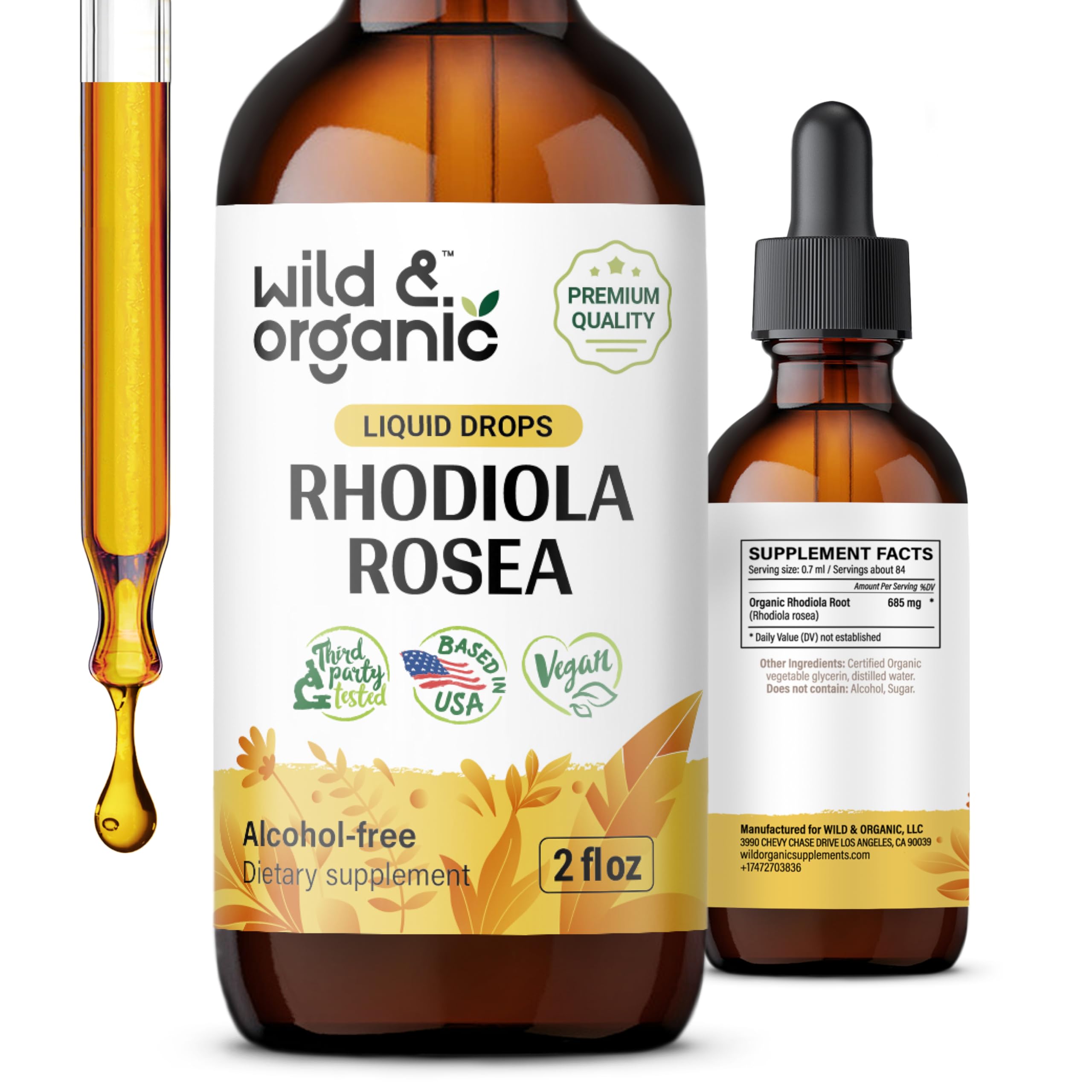 Tintura De Rhodiola Rosea Silvestre Y Orgánica, 60 Ml, Para Mejorar El Estado De Ánimo - Venta Internacional.
