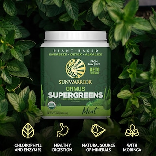 Foto 4 | Supergreens En Polvo Sunwarrior, Menta Orgánica Vegana, 45 Porciones - Venta Internacional.