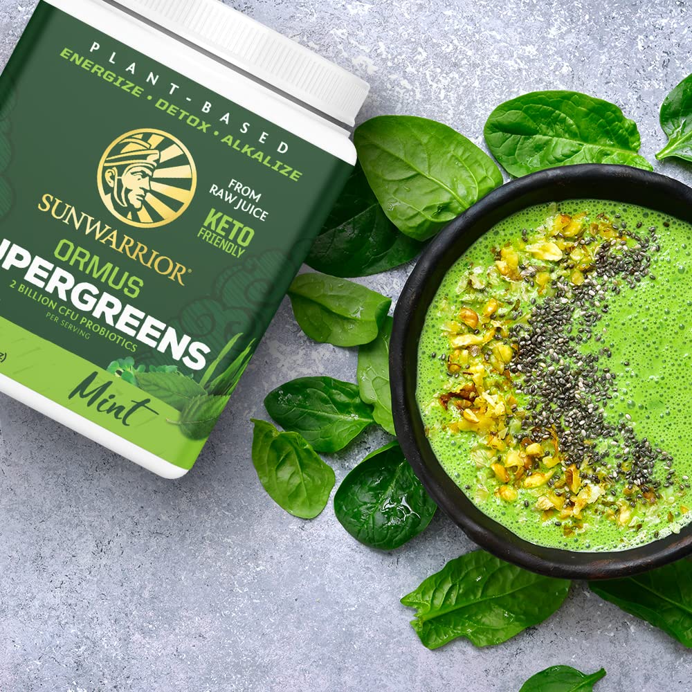 Foto 7 pulgar | Supergreens En Polvo Sunwarrior, Menta Orgánica Vegana, 45 Porciones - Venta Internacional.