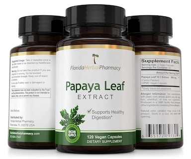 Foto 4 | Suplemento De Extracto De Hoja De Papaya De Florida Herbal Pharmacy 120 Cápsulas - Venta Internacional.