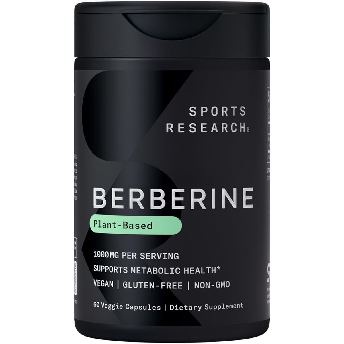 Foto 2 pulgar | Suplemento Sports Research Berberine 1000 Mg 60 Cápsulas - Venta Internacional.