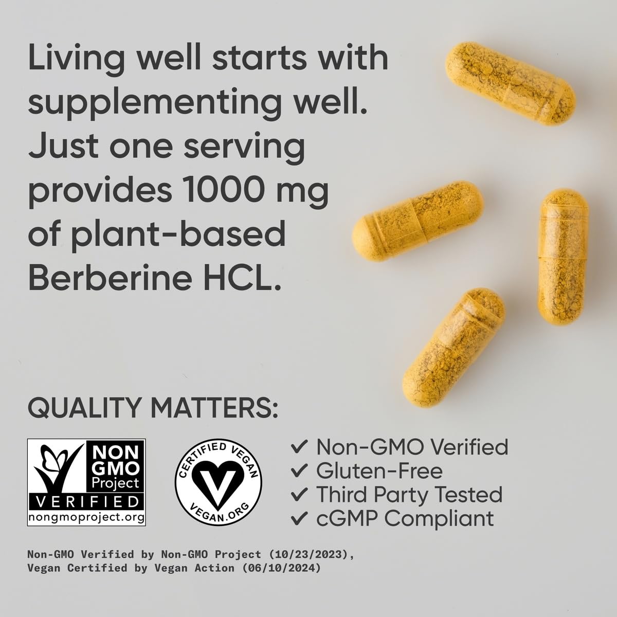 Foto 5 pulgar | Suplemento Sports Research Berberine 1000 Mg 60 Cápsulas - Venta Internacional.