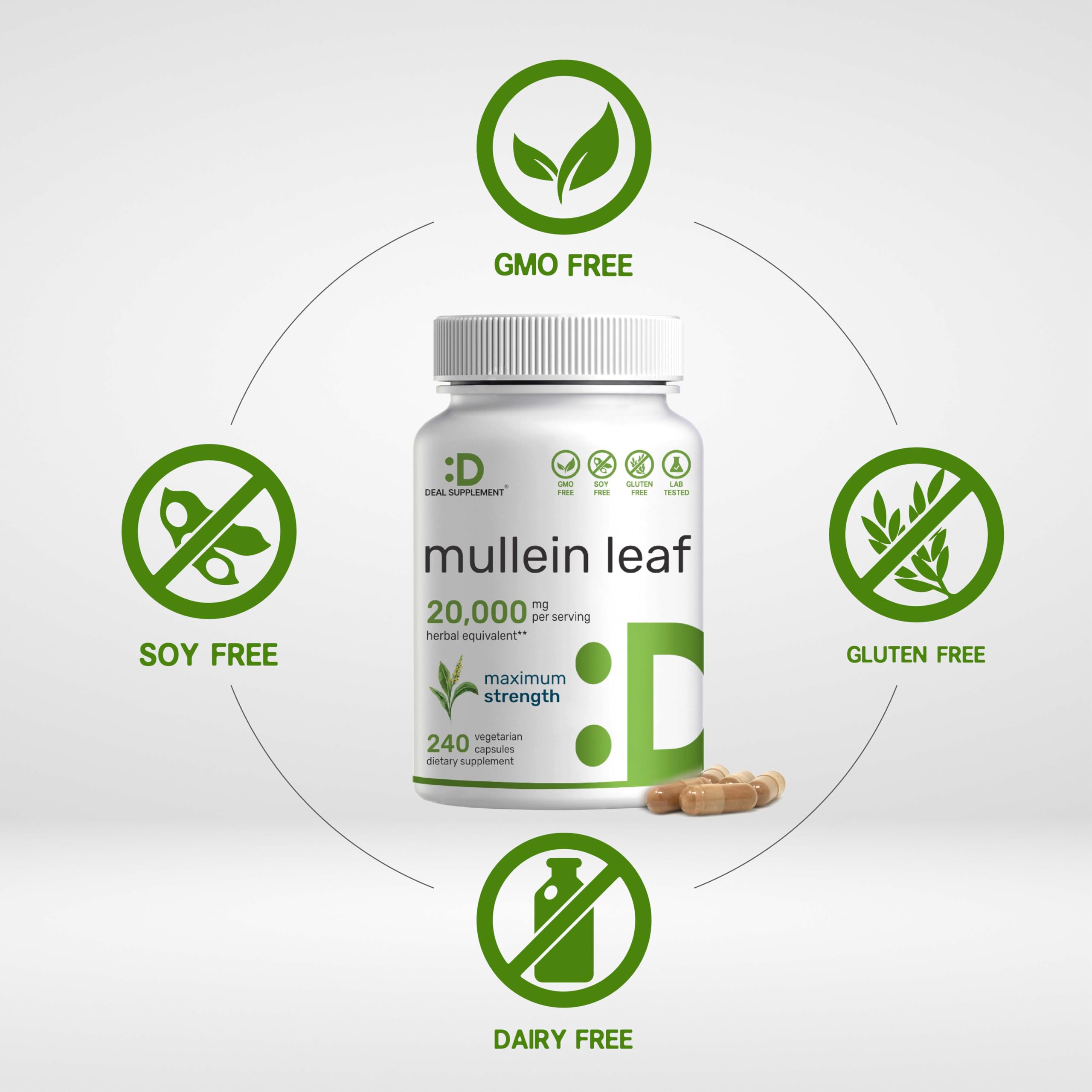 Foto 4 pulgar | Suplemento, Oferta, Suplemento De Extracto De Hoja De Gordolobo, 20.000 Mg - Venta Internacional.