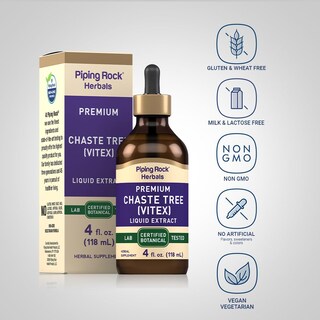 Foto 3 | Suplemento De Extracto De Bayas De Árbol Casto De Piping Rock, 120 Ml - Venta Internacional.