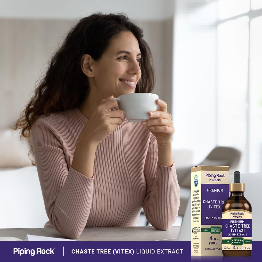 Foto 7 pulgar | Suplemento De Extracto De Bayas De Árbol Casto De Piping Rock, 120 Ml - Venta Internacional.