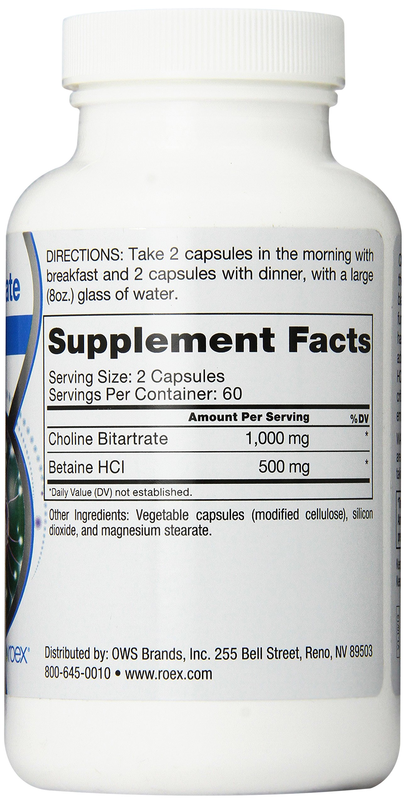 Foto 4 pulgar | Suplemento Roex Vitamins De Bitartrato De Colina, 120 Unidades - Venta Internacional.