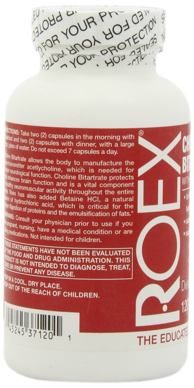 Foto 7 pulgar | Suplemento Roex Vitamins De Bitartrato De Colina, 120 Unidades - Venta Internacional.