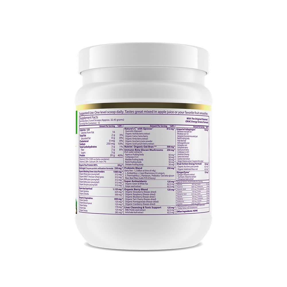 Foto 3 pulgar | Suplemento Paradise Herbs Orac Energy Protein & Greens, 15 G - Venta Internacional.