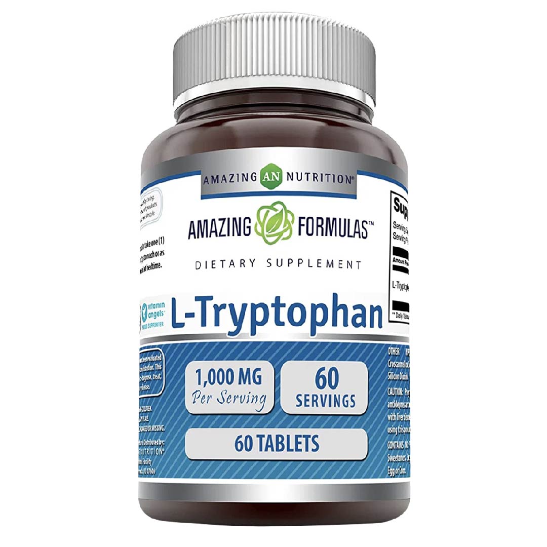 Foto 2 pulgar | Amazing Nutrition - Amazing Formulas L-tryptophan  Triptófano Regulación Del Sueño 60 Tablets