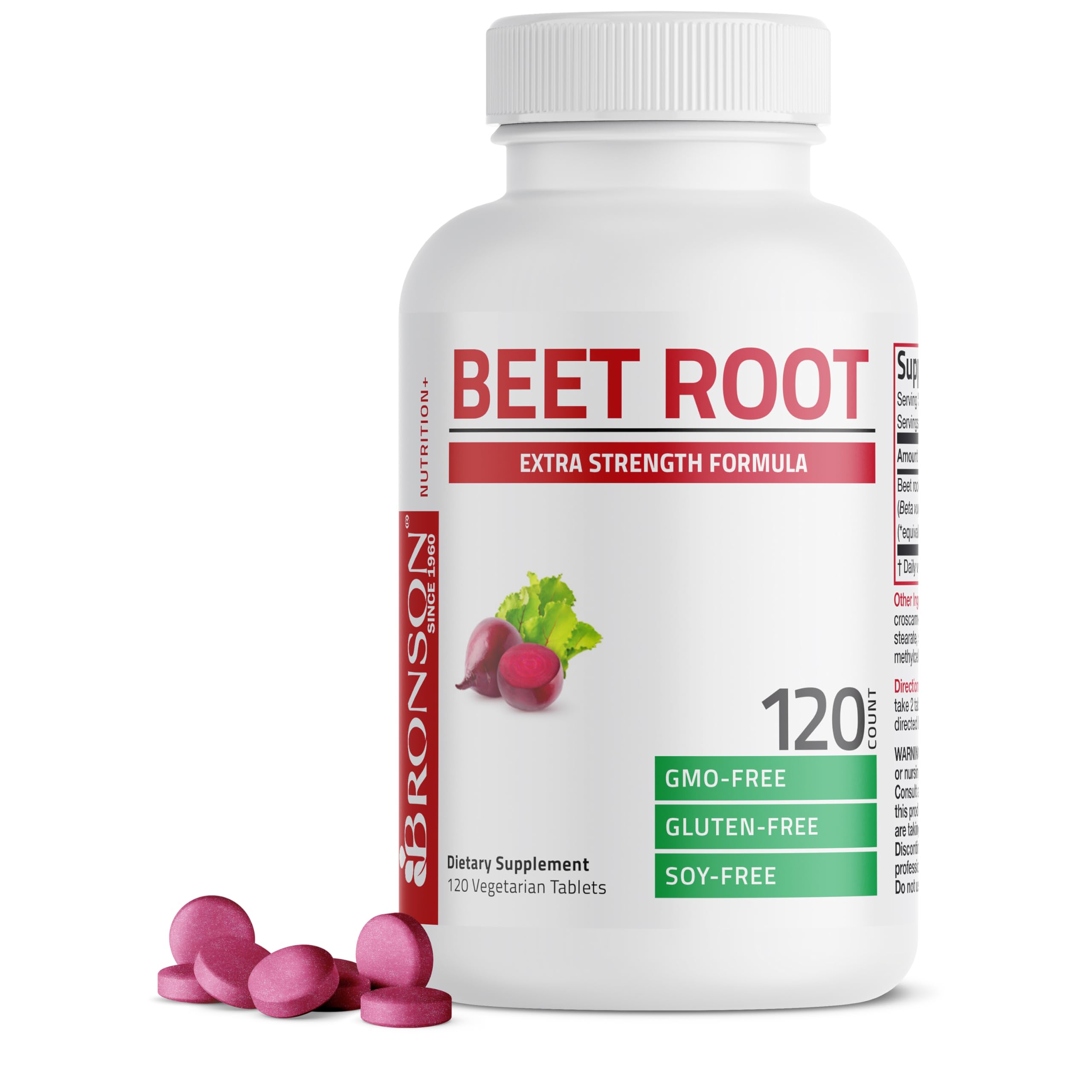 Foto 2 pulgar | Suplemento Bronson Beet Root Extra Strength 120 Comprimidos - Venta Internacional.