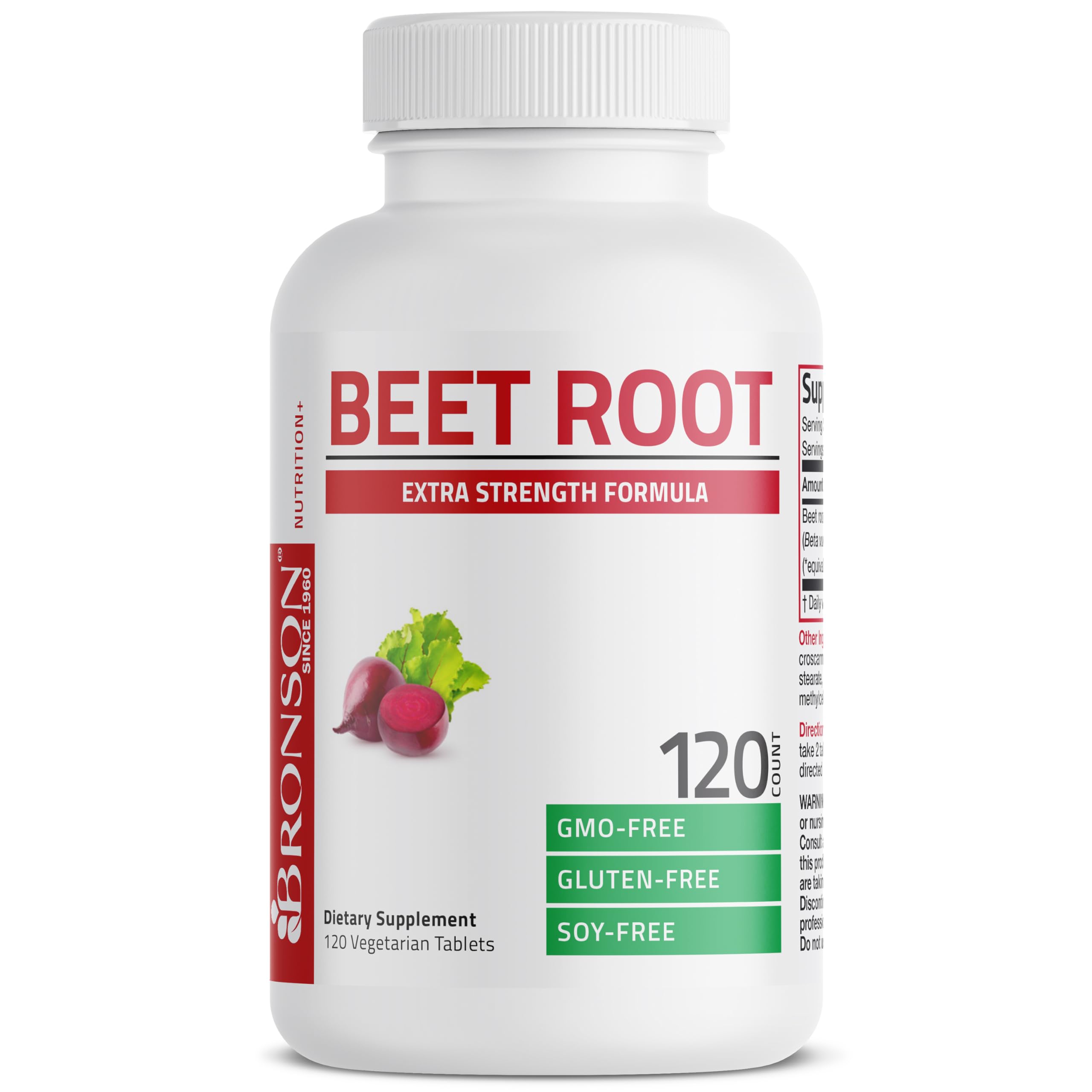 Foto 4 pulgar | Suplemento Bronson Beet Root Extra Strength 120 Comprimidos - Venta Internacional.