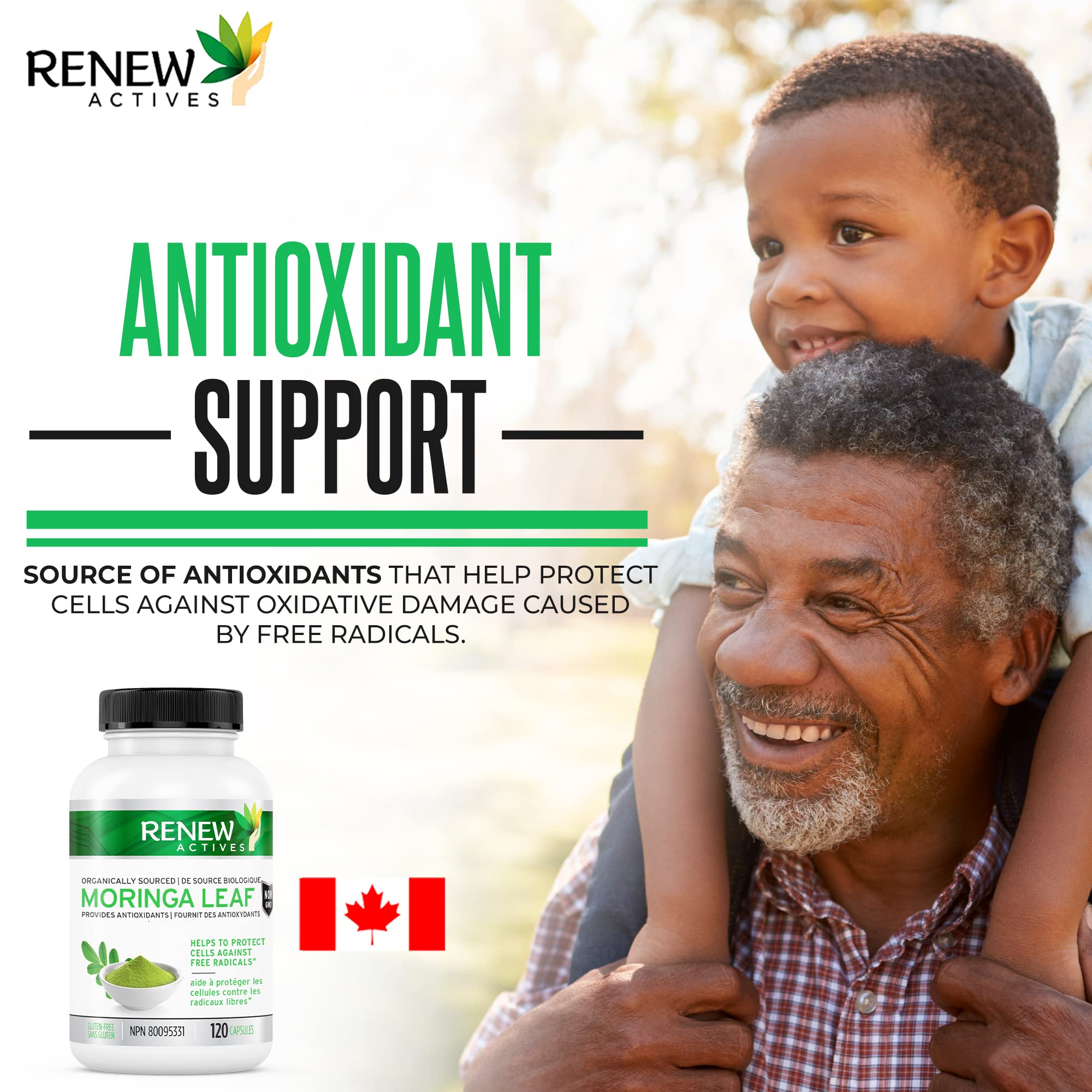 Foto 6 | Supplement Renew Actives Hoja De Moringa Orgánica 800 Mg 120 Cápsulas - Venta Internacional.