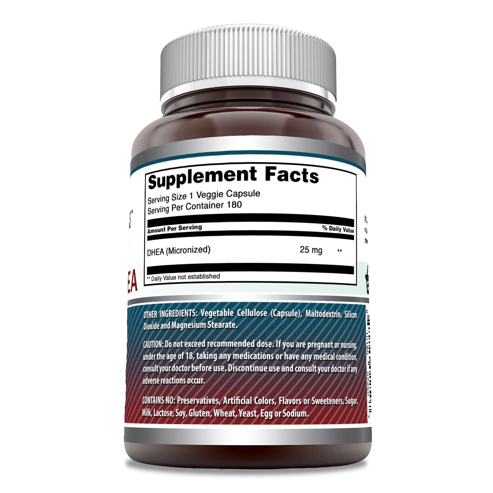 Foto 4 pulgar | Suplemento Amazing Formulas Con Dhea Micronizada, 25 Mg, 180 Cápsulas - Venta Internacional.