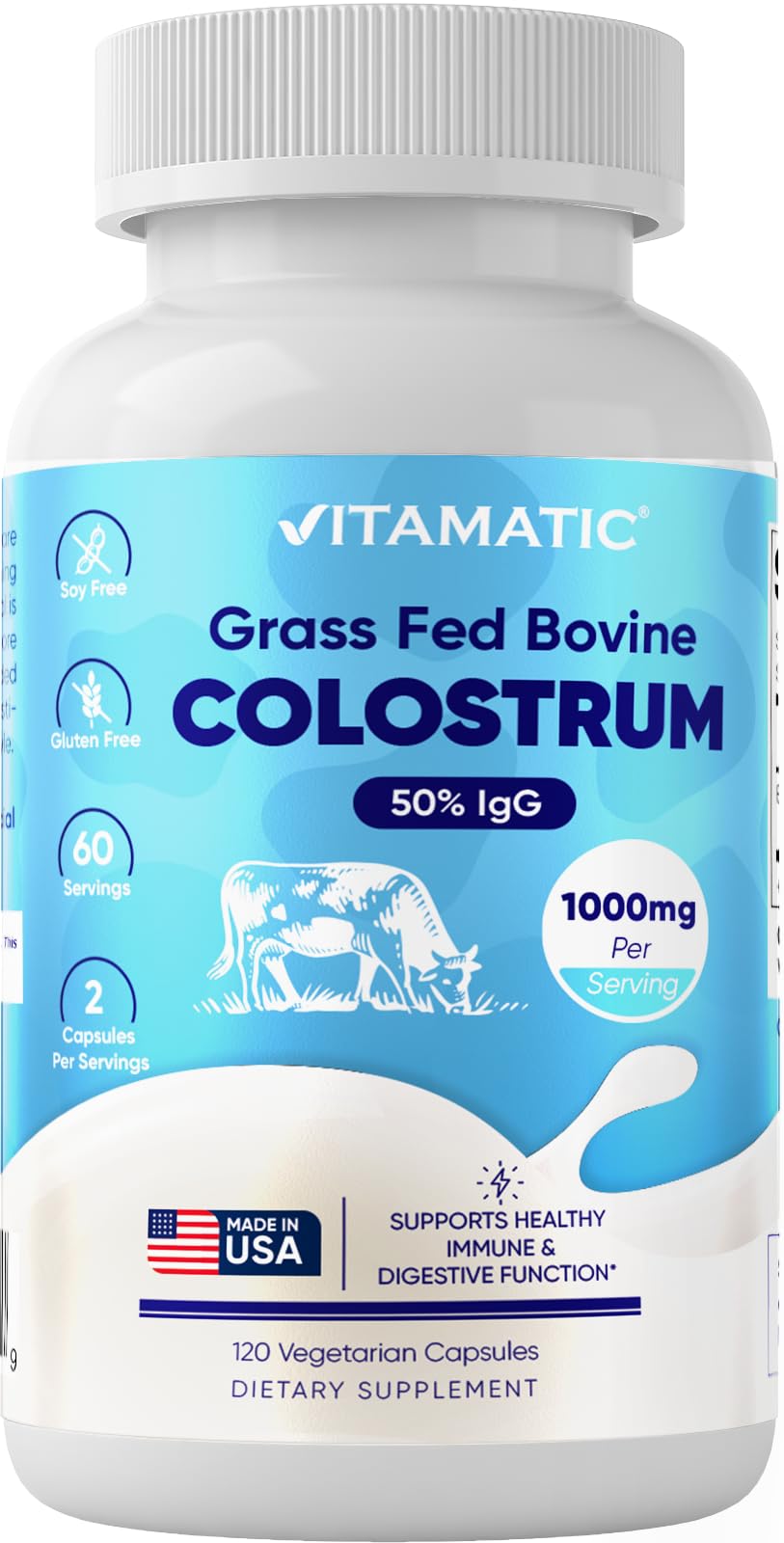 Foto 1 | Suplemento Vitamático De Calostro Bovino 1000 Mg 120 Cápsulas - Venta Internacional.