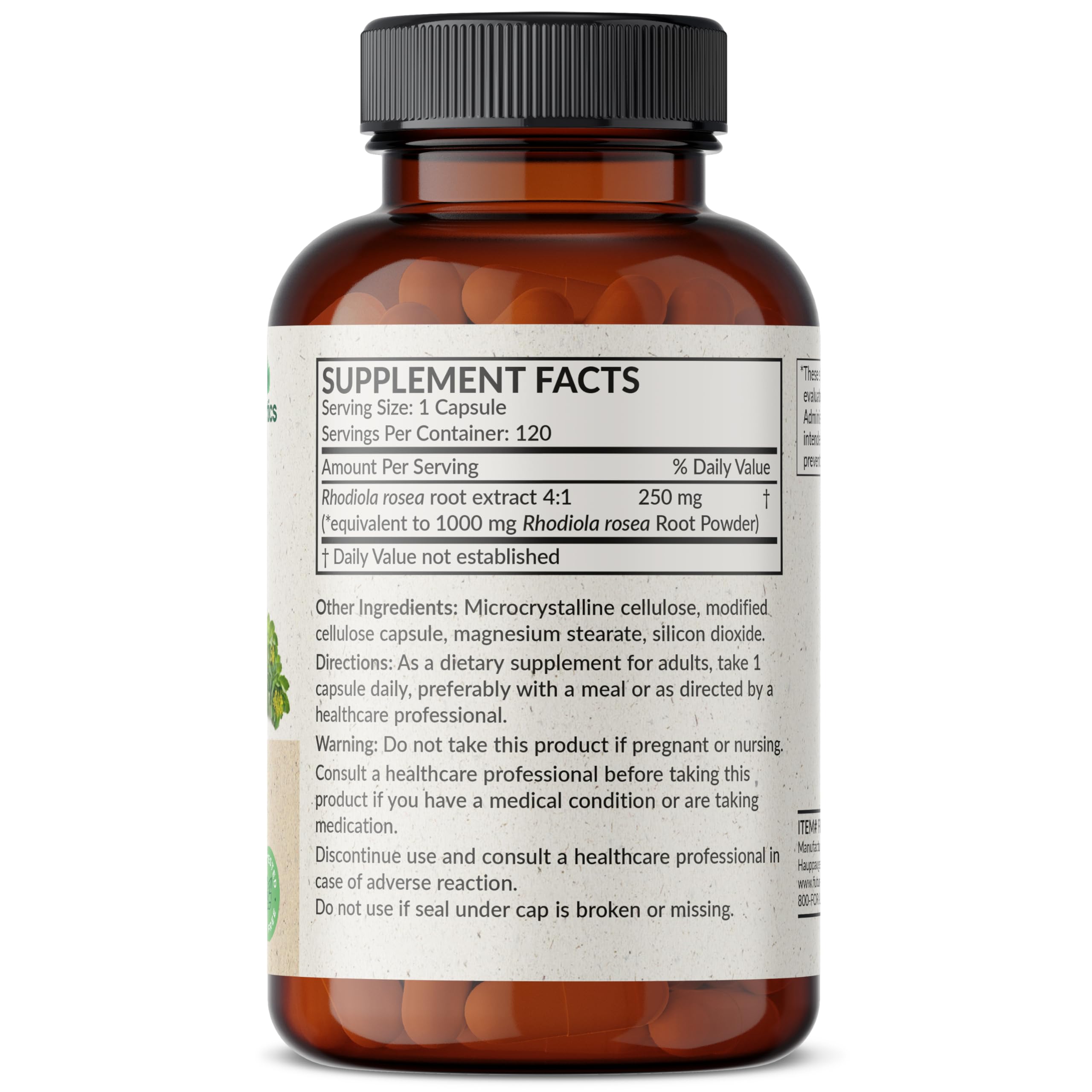 Foto 3 pulgar | Suplemento Futurebiotics Rhodiola Rosea 1000 Mg 120 Cápsulas - Venta Internacional.