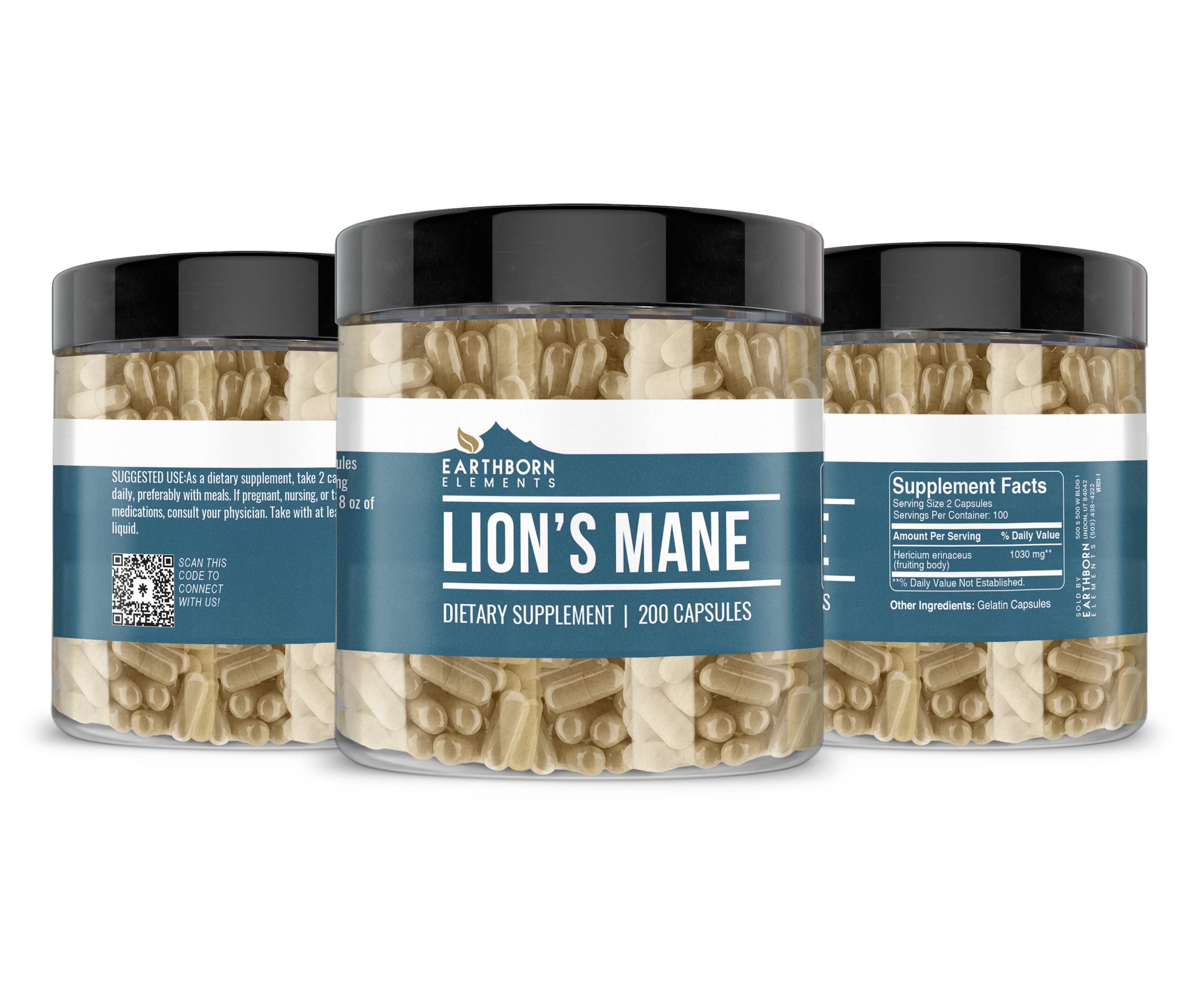 Foto 4 | Suplemento Earthborn Elements Lion's Mane 200 Cápsulas - Venta Internacional.