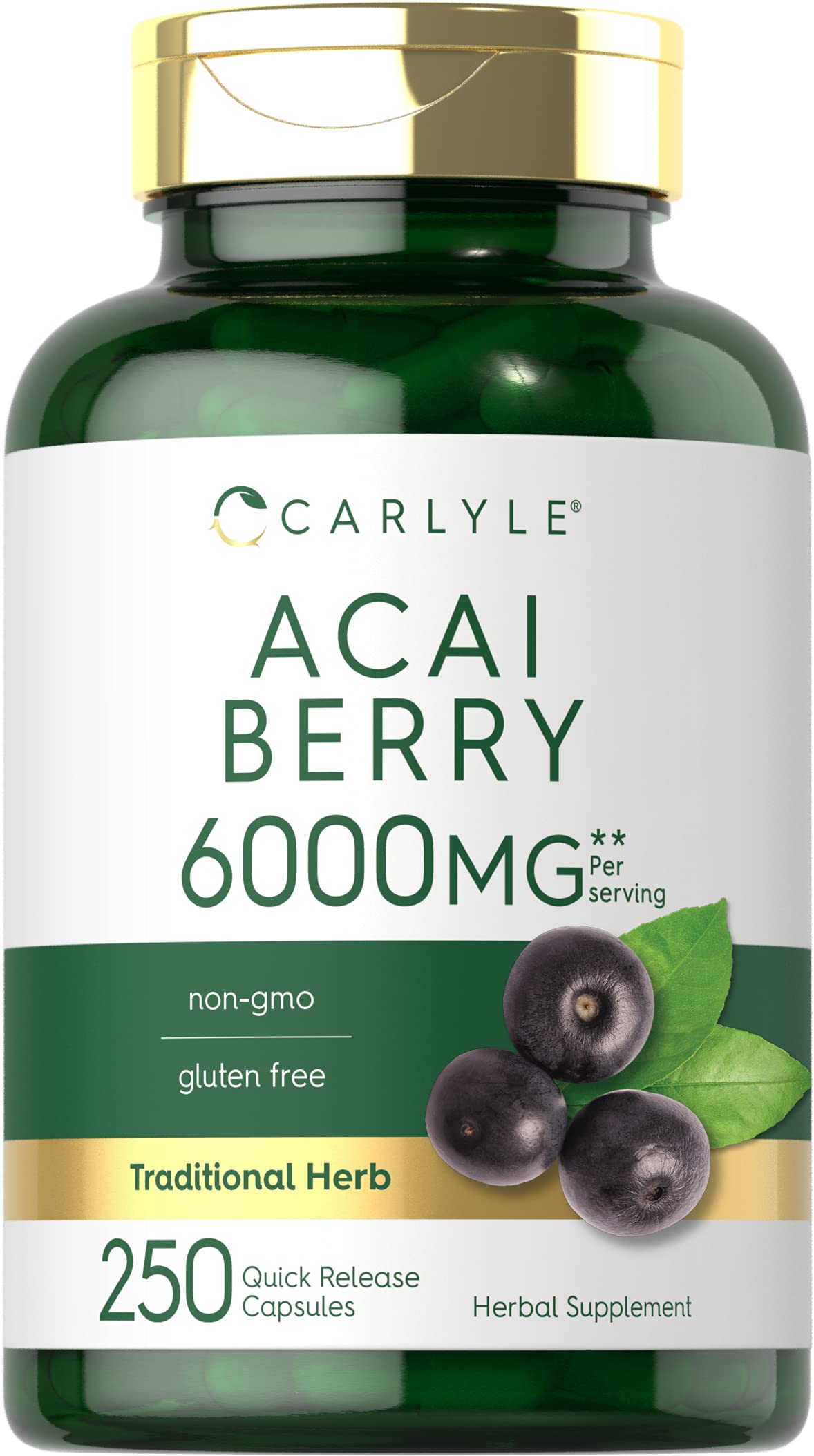 Foto 2 pulgar | Suplemento Carlyle Acai Berry En Cápsulas De 6000 Mg | 250 Unidades - Venta Internacional.