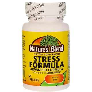 Foto 1 | Suplemento Nutricional Nature's Blend Stress Formula 60 Comprimidos - Venta Internacional.