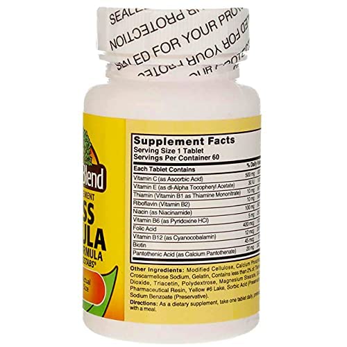 Foto 6 pulgar | Suplemento Nutricional Nature's Blend Stress Formula 60 Comprimidos - Venta Internacional.