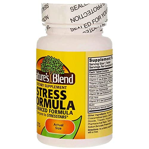 Foto 7 pulgar | Suplemento Nutricional Nature's Blend Stress Formula 60 Comprimidos - Venta Internacional.