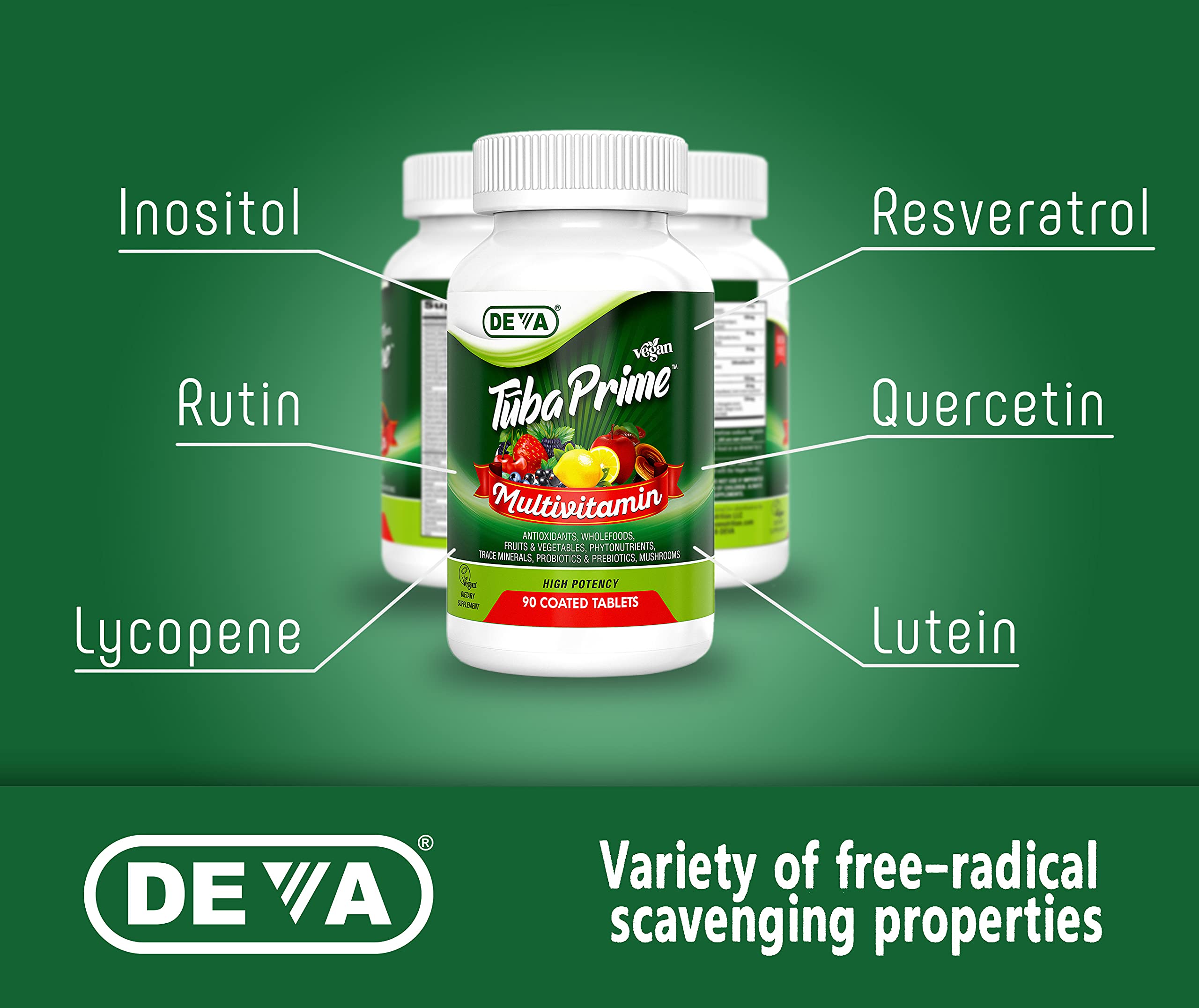 Foto 7 pulgar | Suplemento Multivitamínico Vegano Deva Tuba Prime 90 Comprimidos - Venta Internacional.