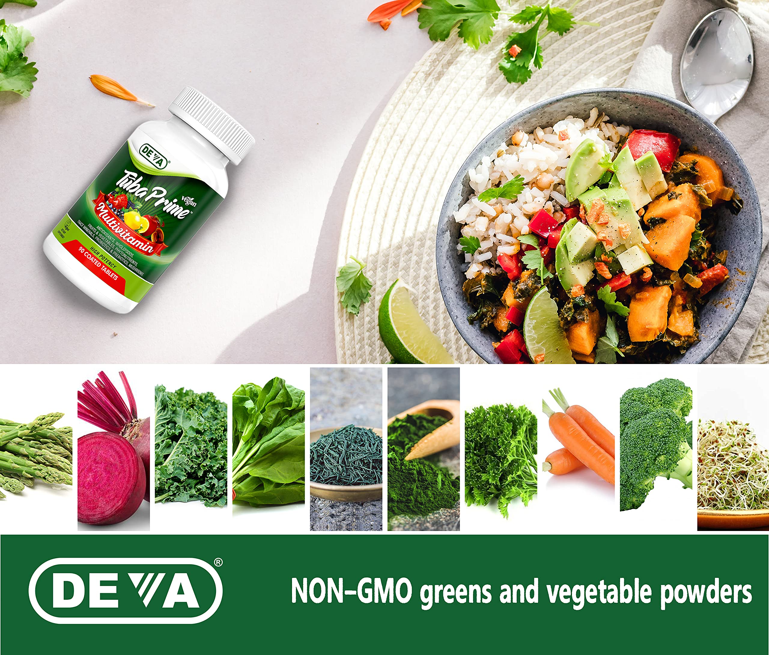 Foto 8 pulgar | Suplemento Multivitamínico Vegano Deva Tuba Prime 90 Comprimidos - Venta Internacional.