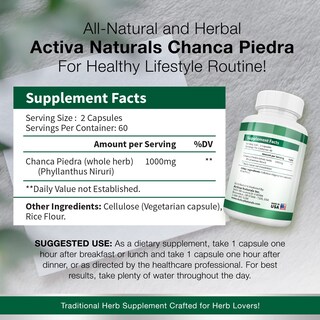 Foto 3 | Suplemento Chanca Piedra De Activa Naturals Con Phyllanthus Niruri - Venta Internacional.