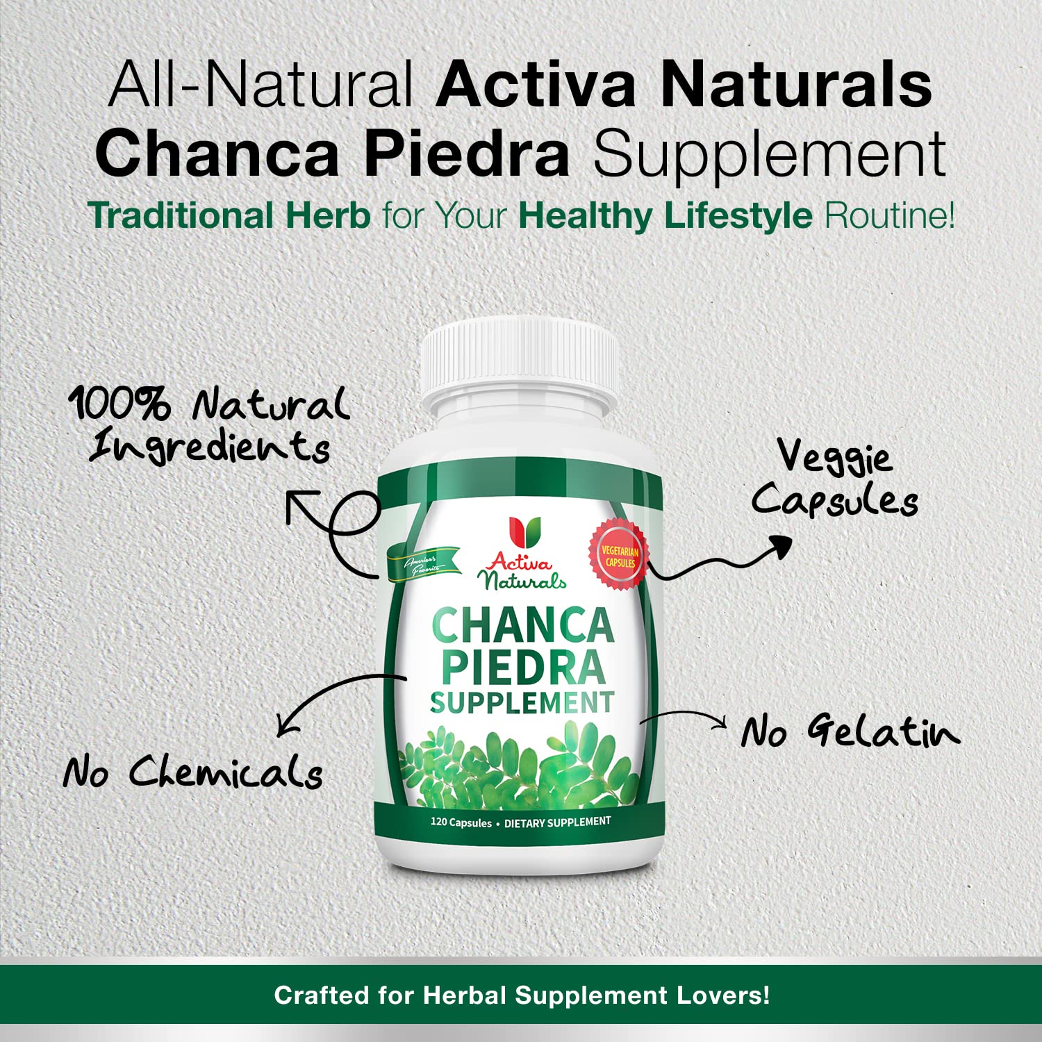 Foto 5 pulgar | Suplemento Chanca Piedra De Activa Naturals Con Phyllanthus Niruri - Venta Internacional.