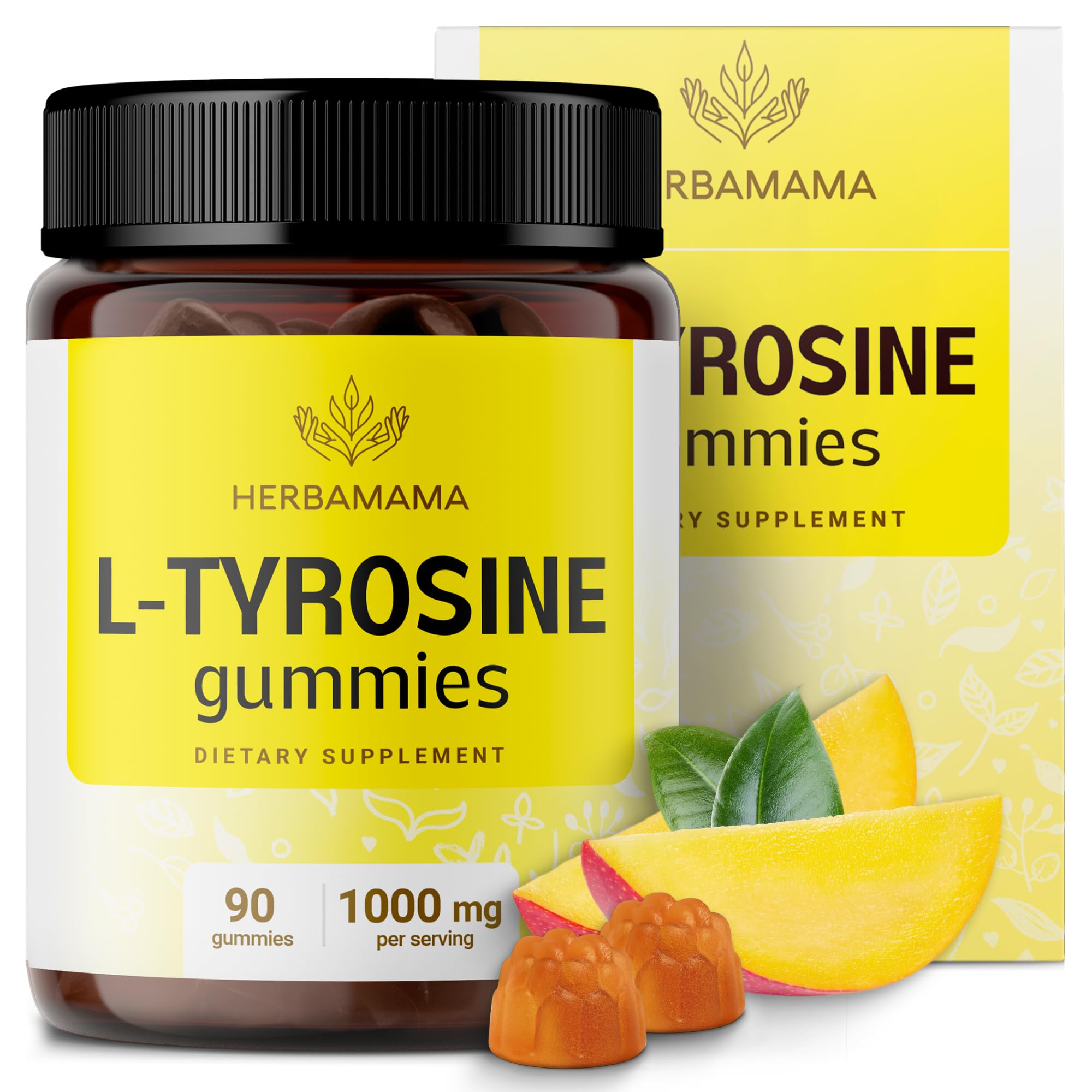 Foto 1 | Suplemento Herbamama L-tirosina Focus Gummies 1000 Mg 90% Vegano - Venta Internacional.