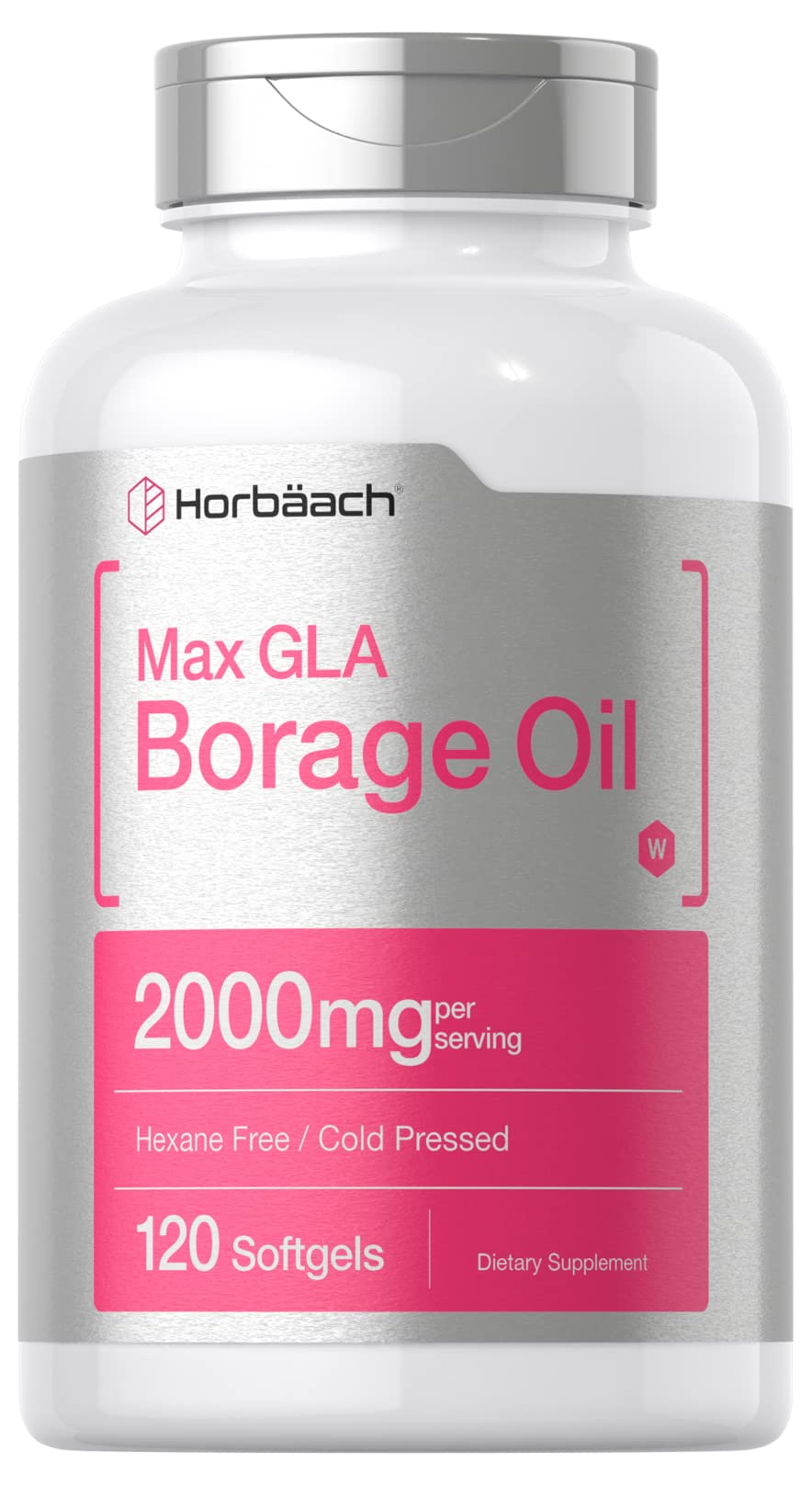 Foto 2 pulgar | Suplemento Horbäach, Aceite De Borraja, Cápsulas, 2000 Mg, 120 Cápsulas Blandas - Venta Internacional.