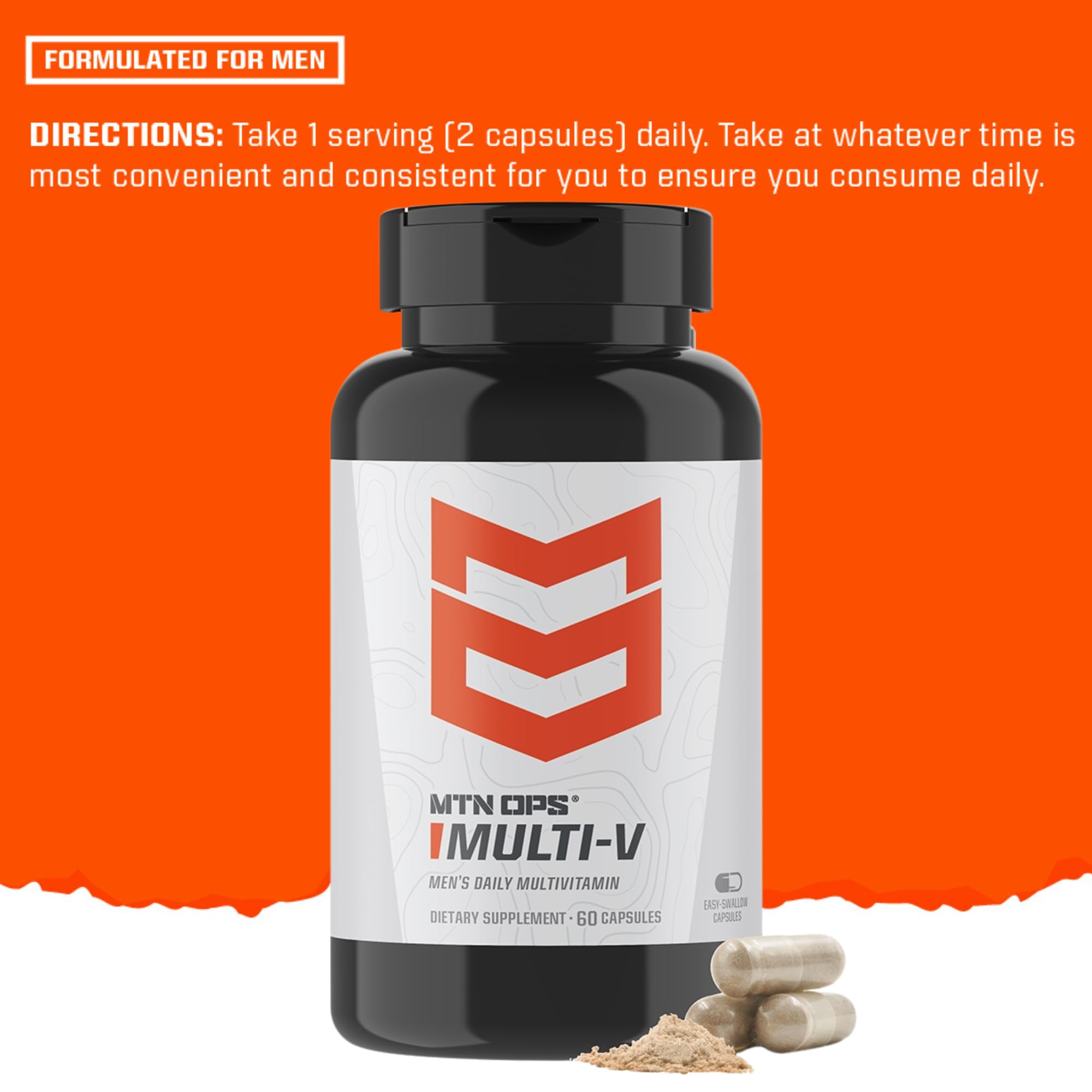 Foto 7 pulgar | Multivitamínico Mtn Ops Multi-v Para Hombres, 60 Cápsulas, Suministro Para 30 Días - Venta Internacional.