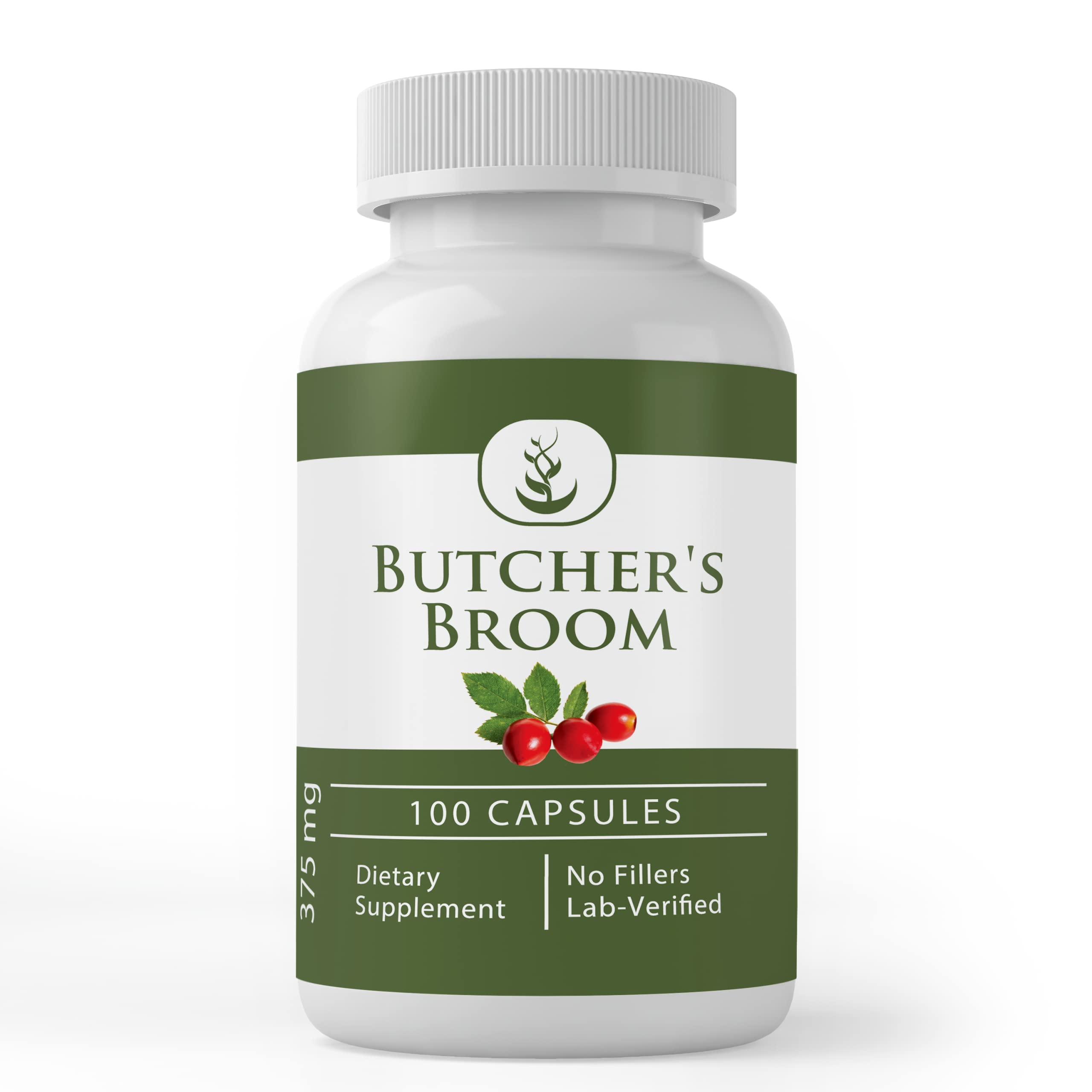 Suplemento Herbal Con Ingredientes Originales Puros, Escoba De Carnicero, 100 Cápsulas - Venta Internacional.