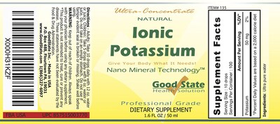 Foto 2 | Suplemento De Potasio Iónico Líquido Good State 50 Mg 50 Ml - Venta Internacional.