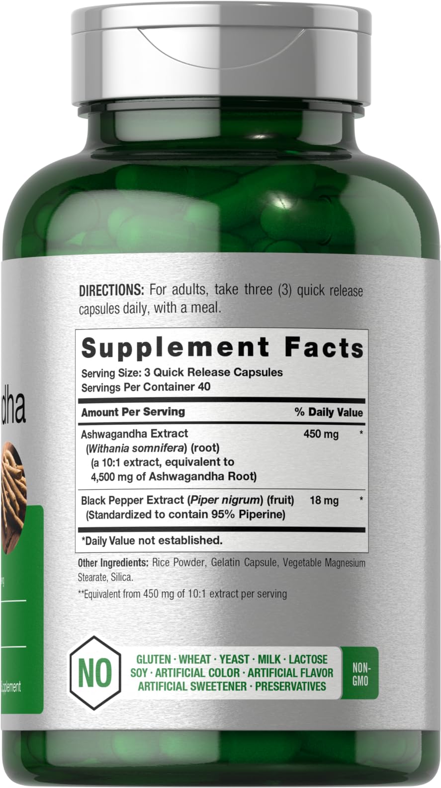 Foto 2 | Suplemento Horbäach Ashwagandha Max Strength 120 Cápsulas - Venta Internacional.