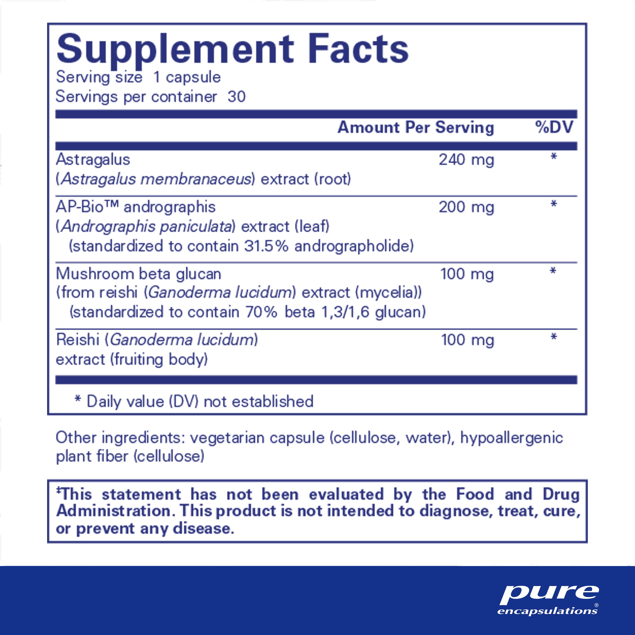 Foto 3 pulgar | Suplemento Pure Encapsulations Innate Immune Support 30 Cápsulas - Venta Internacional.