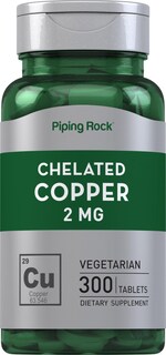 Foto 1 | Suplemento De Cobre Quelado Piping Rock, 2 Mg, 300 Comprimidos - Venta Internacional.