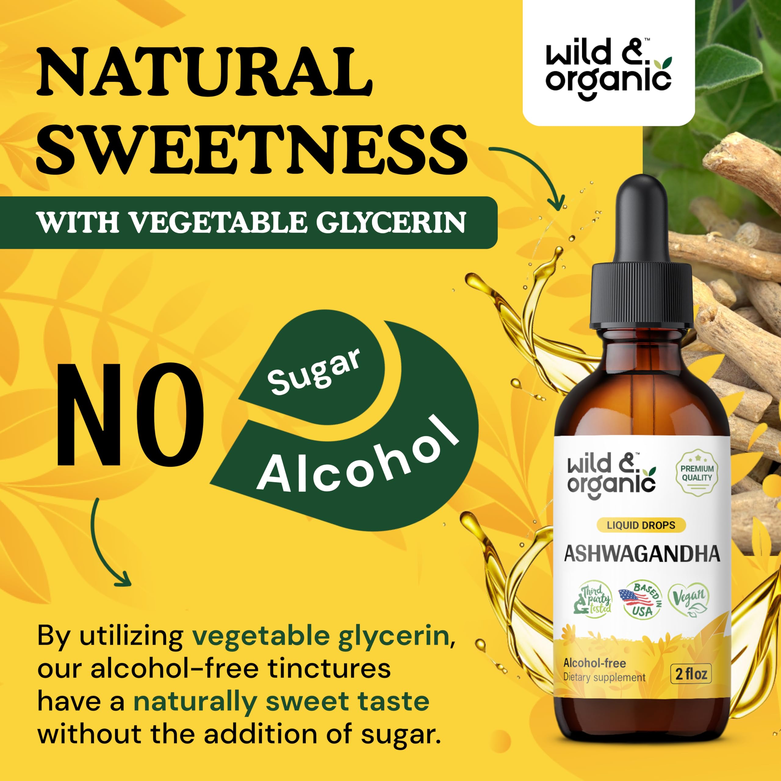 Foto 7 pulgar | Suplemento Líquido De Ashwagandha Salvaje Y Orgánico, 60 Ml, Vegano - Venta Internacional.