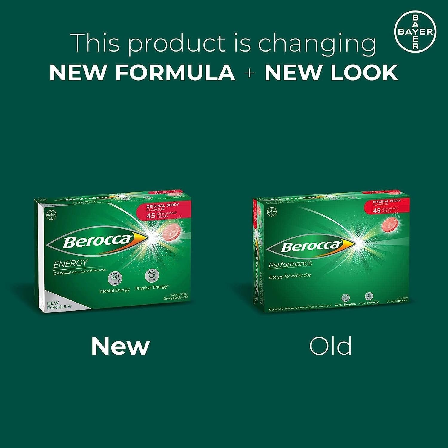 Foto 3 | Suplemento Berocca Performance Original 45 Tabletas Efervescentes - Venta Internacional.