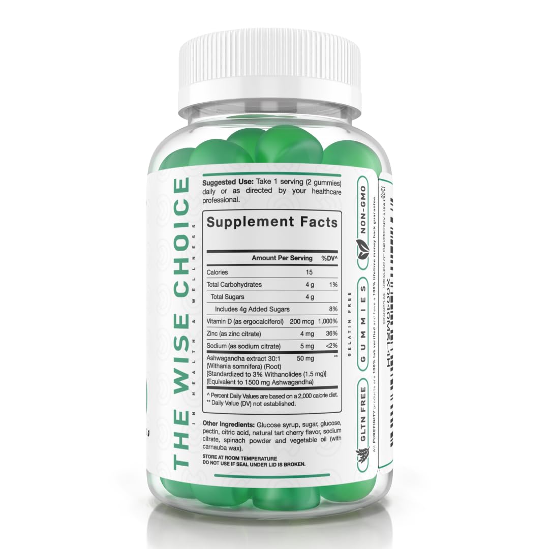 Foto 7 pulgar | Complemente Las Gomitas De Ashwagandha Purefinity Con Vitamina D Y Zinc - Venta Internacional.