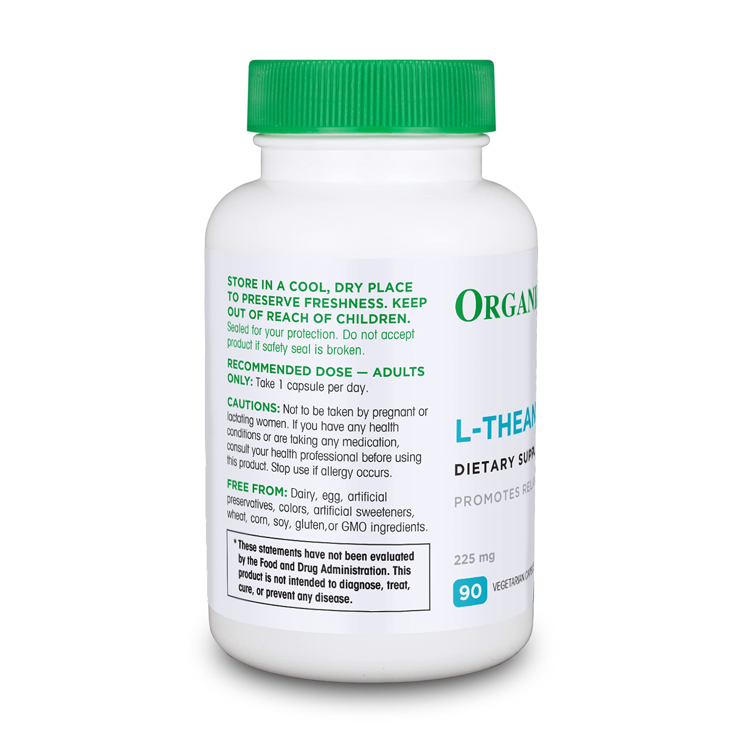 Foto 3 pulgar | Supplement Organika, L-teanina, Ayuda A La Relajación, 90 Cápsulas - Venta Internacional.