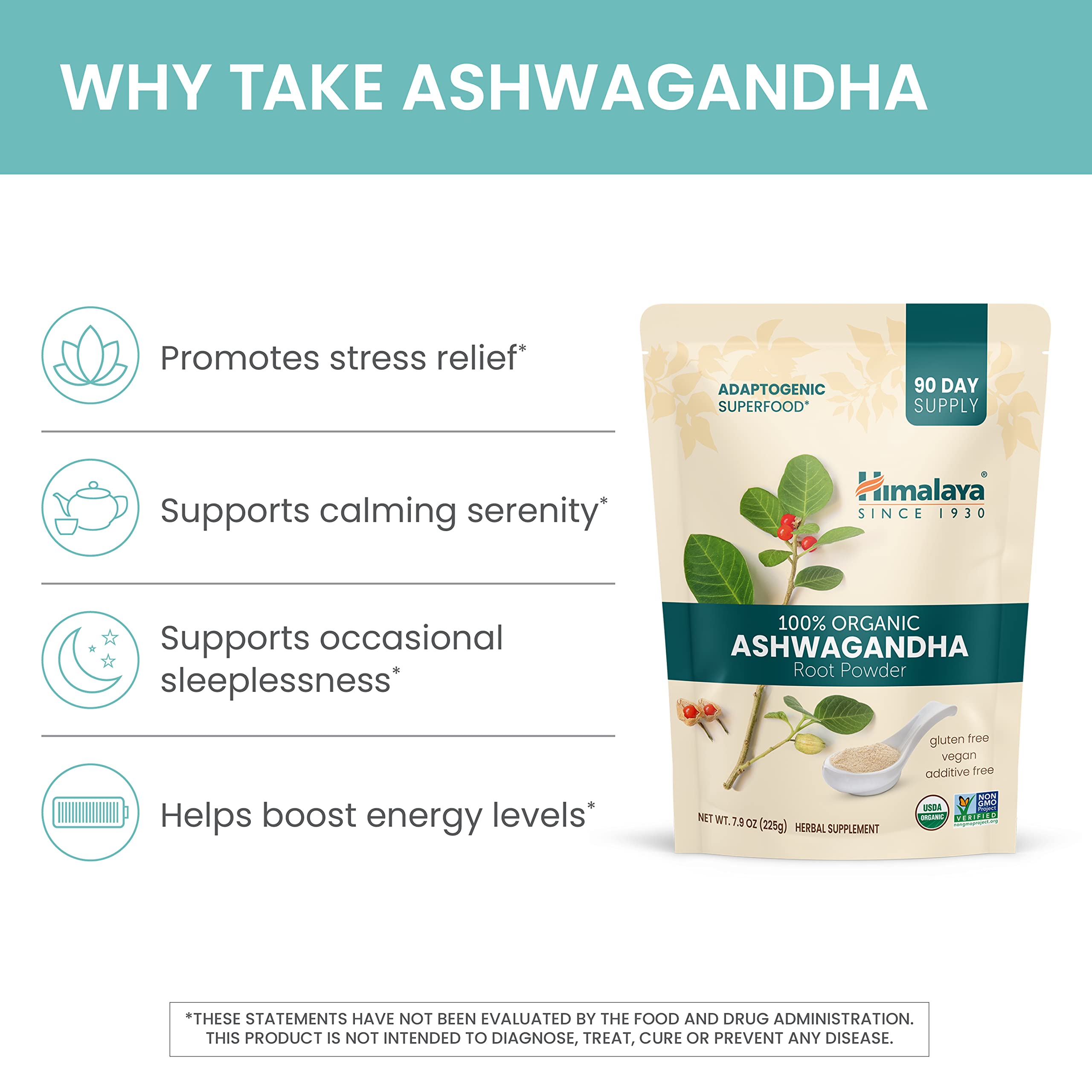 Foto 5 pulgar | Suplemento De Ashwagandha Orgánico Himalaya En Polvo 230 Ml - Venta Internacional.
