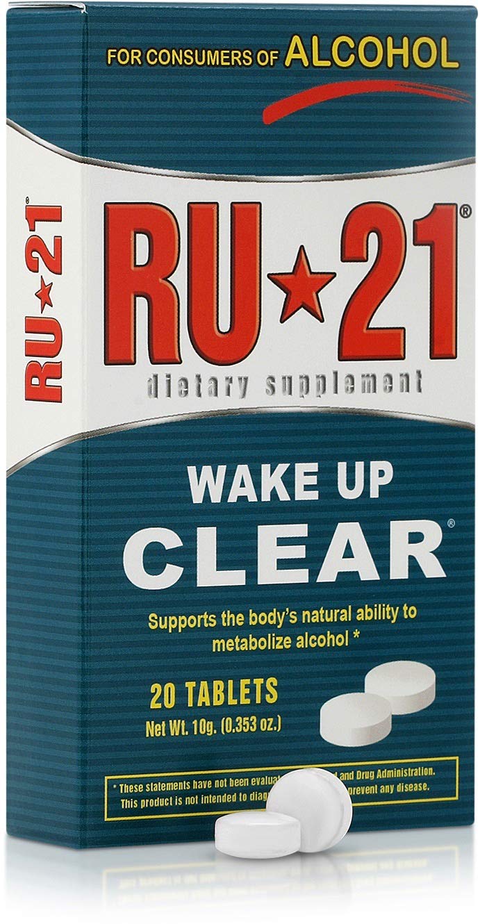 Foto 2 pulgar | Paquete De 20 Píldoras De Suplemento Dietético Ru-21 Para Consumidores De Alcohol - Venta Internacional.