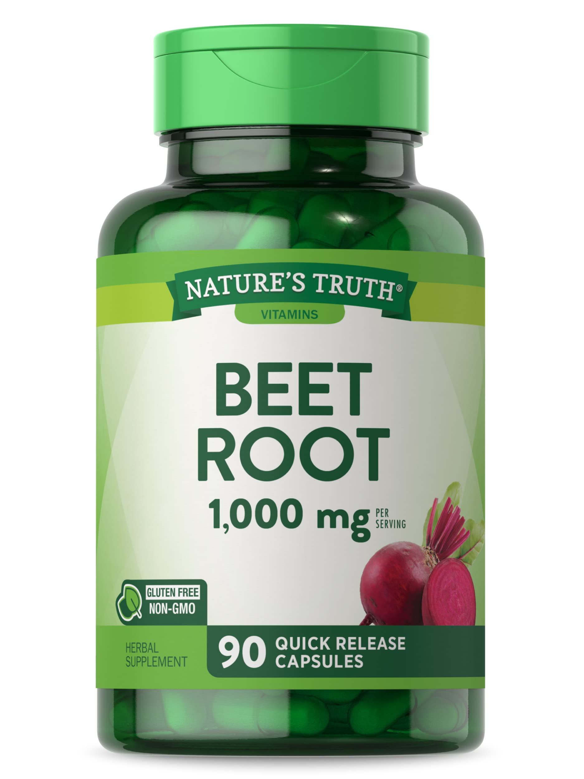 Suplemento Nature's Truth, Cápsulas De Raíz De Remolacha, 1000 Mg, 90 Píldoras - Venta Internacional.