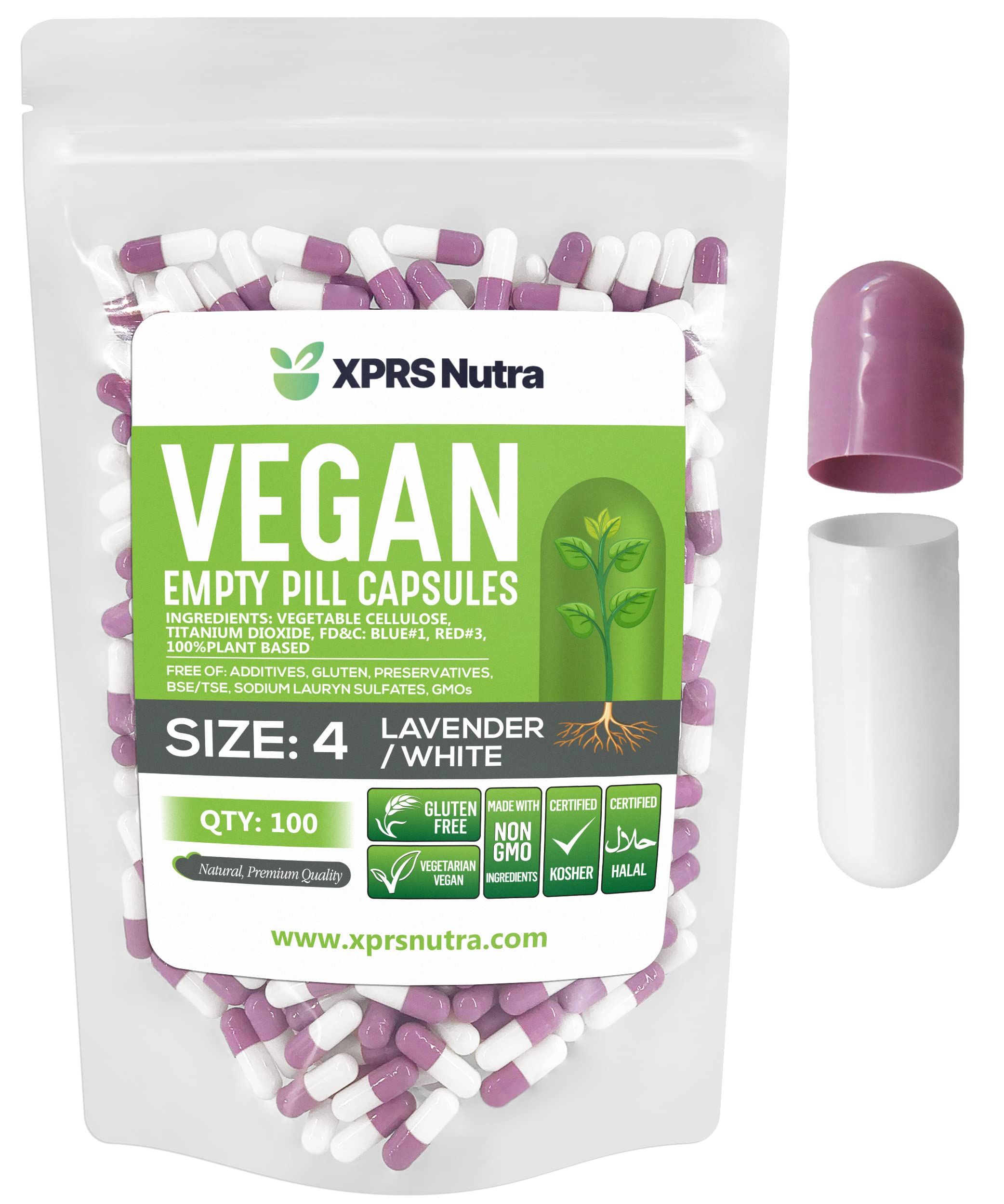 Foto 2 pulgar | Cápsulas Vacías Xprs Nutra Tamaño 4, Cápsulas Veganas De 100 Unidades - Venta Internacional.