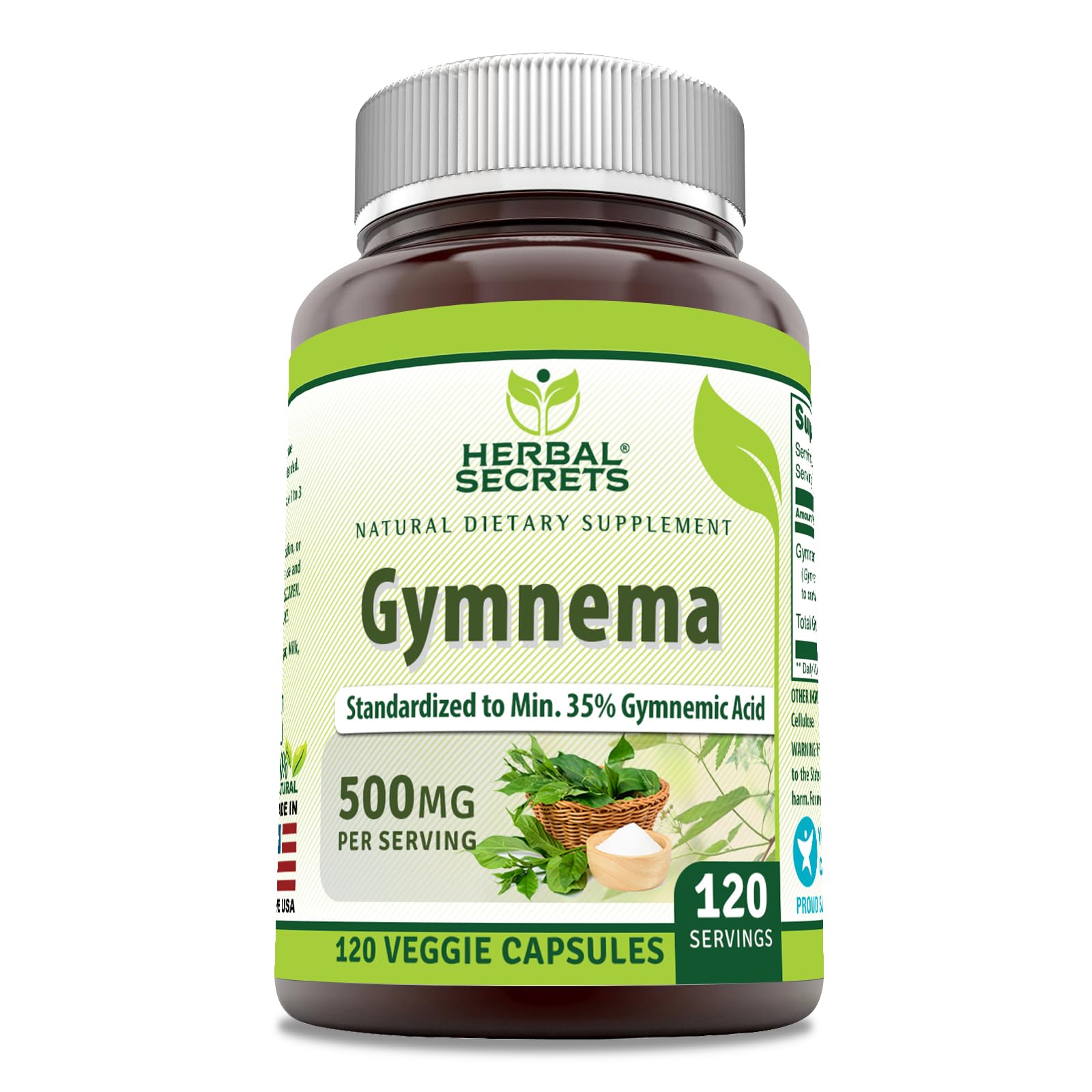 Foto 2 pulgar | Suplemento Herbal Secrets Gymnema 500 Mg 120 Cápsulas Vegetarianas - Venta Internacional.