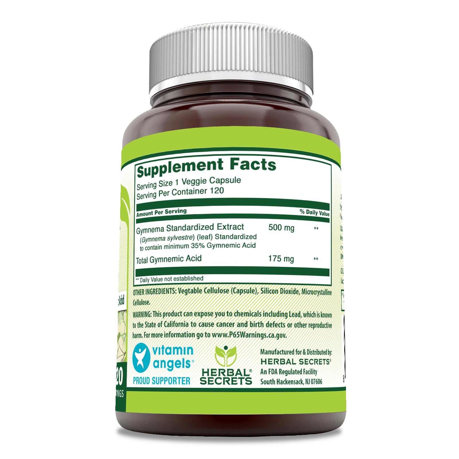 Foto 3 pulgar | Suplemento Herbal Secrets Gymnema 500 Mg 120 Cápsulas Vegetarianas - Venta Internacional.