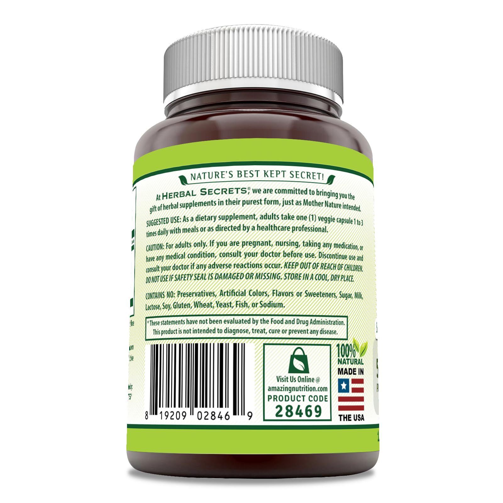 Foto 4 pulgar | Suplemento Herbal Secrets Gymnema 500 Mg 120 Cápsulas Vegetarianas - Venta Internacional.