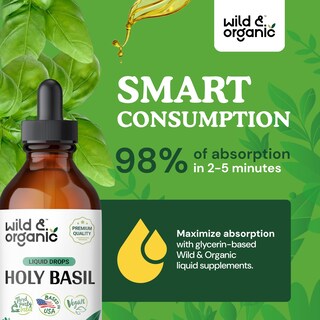 Foto 4 | Tintura De Albahaca Sagrada Silvestre Y Orgánica 118 Ml Con Extracto De Hoja De Albahaca - Venta Internacional.