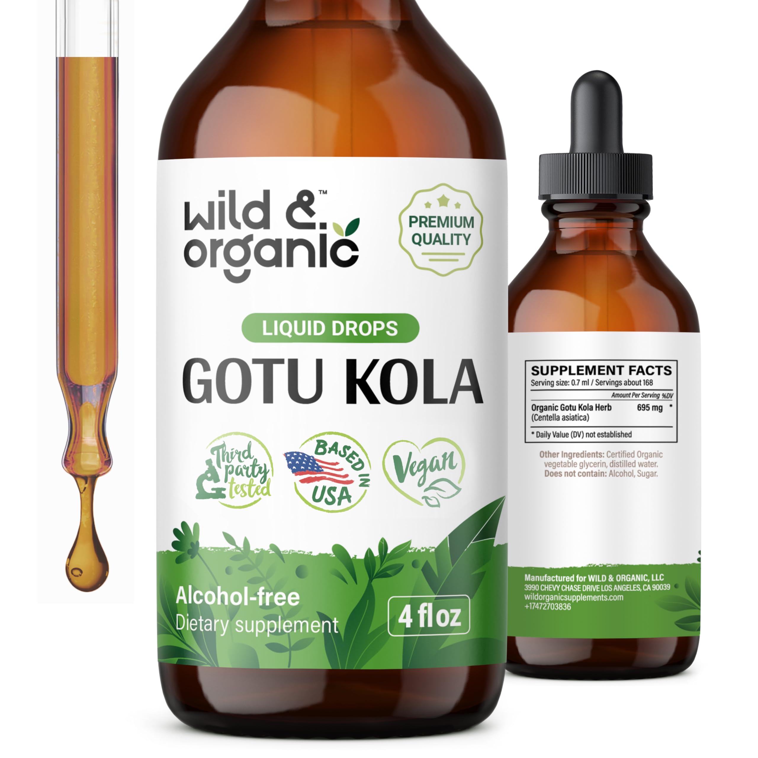 Suplemento De Extracto De Centella Asiática Silvestre Y Orgánico De 120 Ml Para El Cerebro - Venta Internacional.